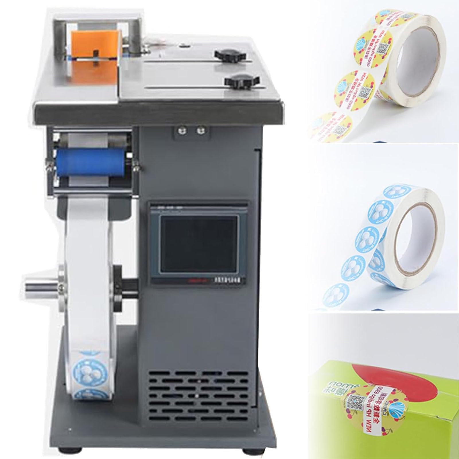 Applicatore automatico di etichette, etichettatrice angolare a 90 gradi, macchina semiautomatica regolabile con sistema PLC, touch screen digitale, precisione ± 0,5 mm, larghezza massima 5 cm