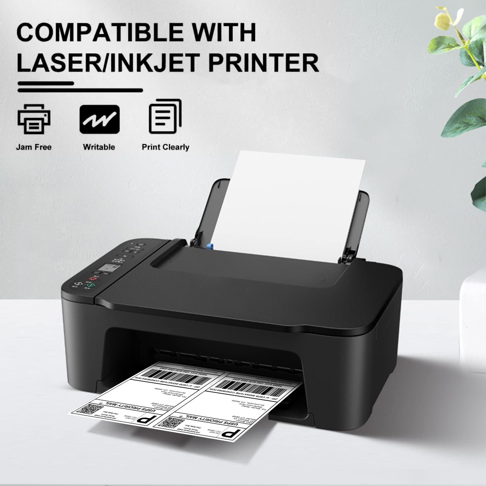 Snapklik.com : LabelMore Half Sheet Self Adhesive Shipping Labels For ...