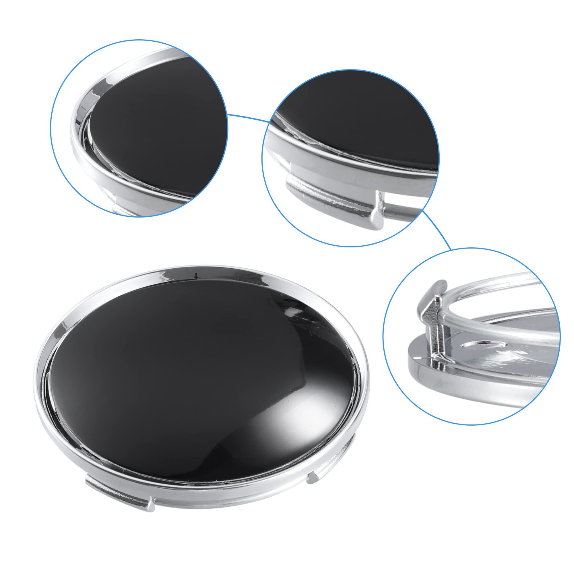 4 X Coprimozzo In Silicone Adesivi Emblema - 57 Mm - NUOVO - Foto 6