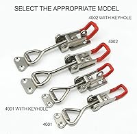 Vista 3 de Abrazadera de pestillo de palanca ajustable 4001, 330 libras 330.7 lbs de capacidad de sujeción, 4001 abrazadera de palanca de cierre de liberación