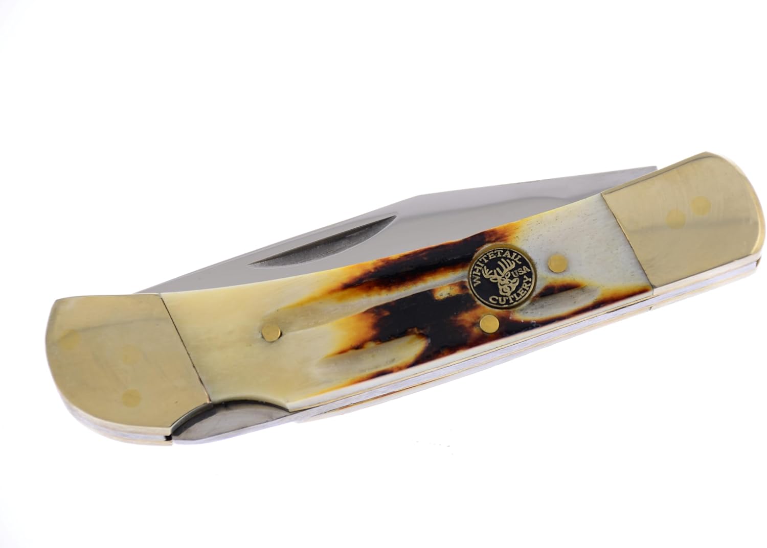 Pocket Knife WT-536SC Lockback with a Second Cut Bone Handle German Stainless Steel Blade Closed 3.75 Inches