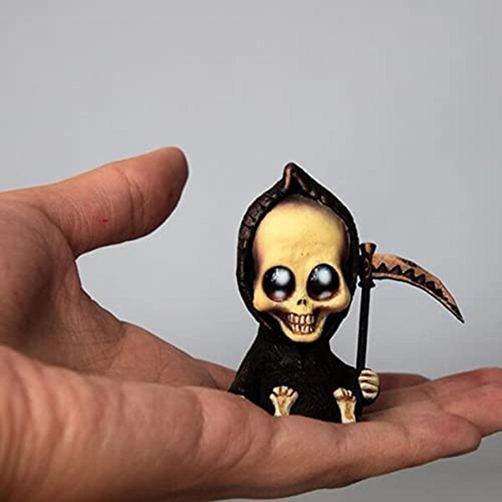 Amazon.co.jp: 死神の人形、かわいい死のミニチュア、鎌を持った