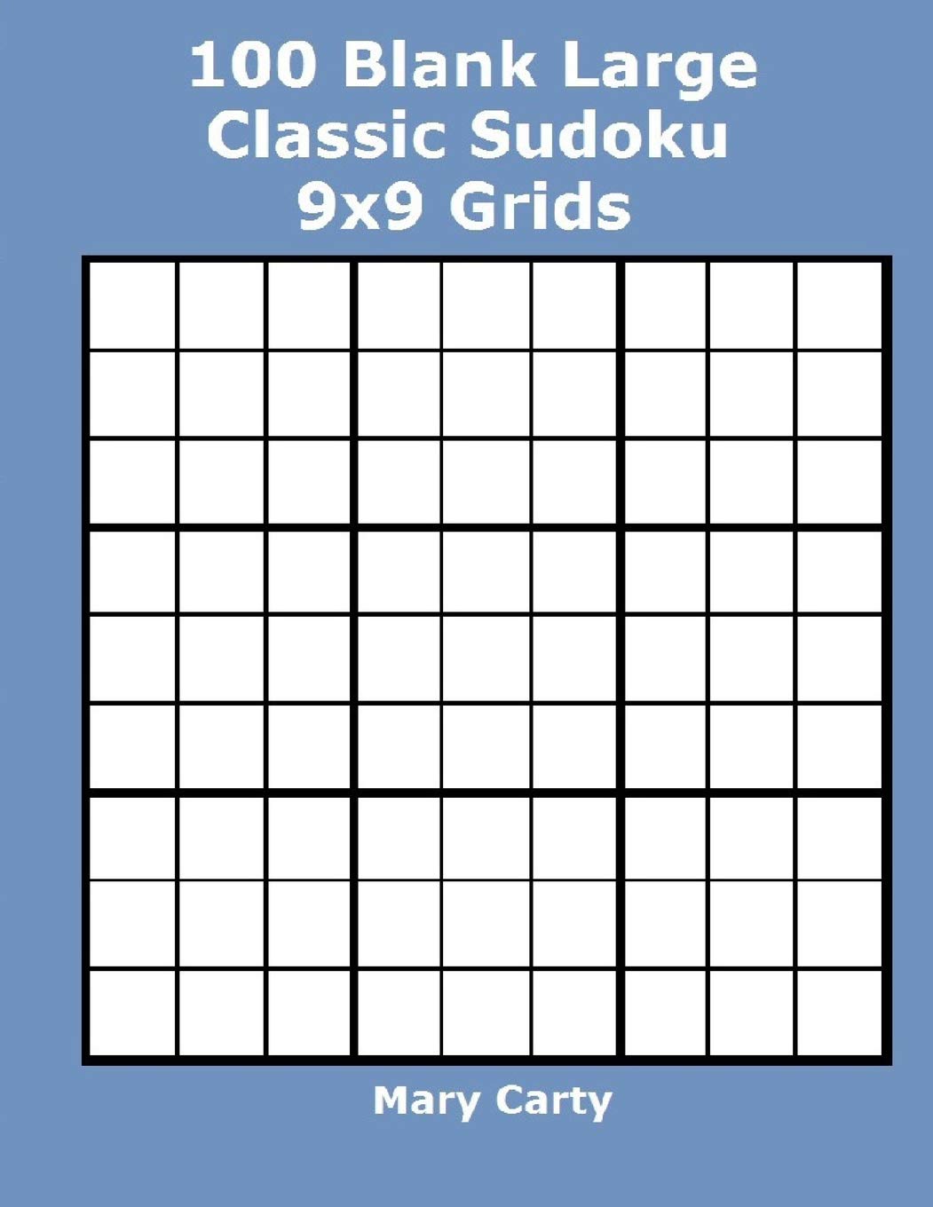 100 Blank Large Classic Sudoku 9x9 Grids