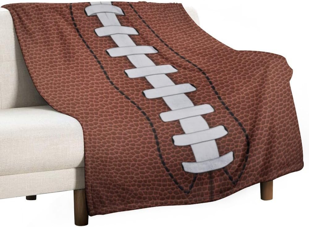 Football Blanket Gifts for Boys Girls Kids Adults Warm Cozy Flannel Football Throw Blanket for Couch Bed 60"x50"