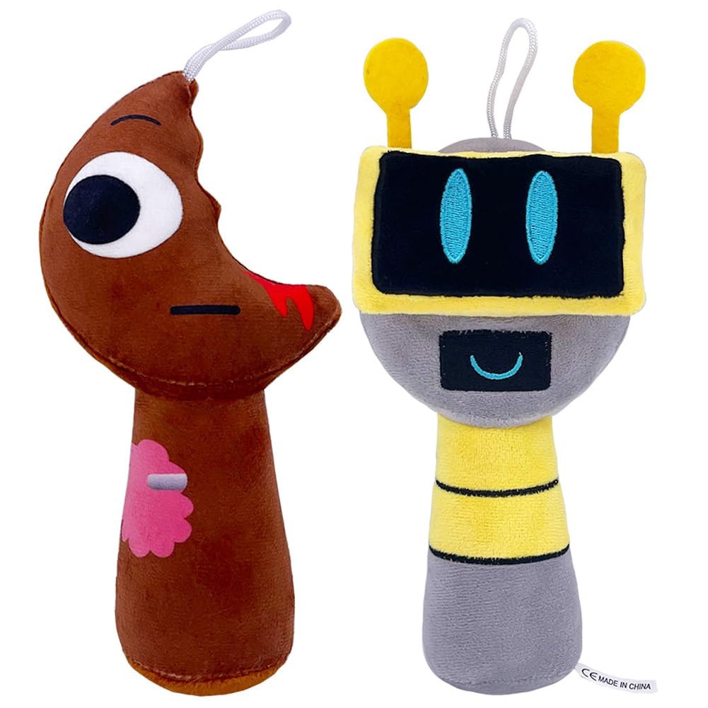 Sprunki Plush Toy,9.8" Soft & Squishy Stuffed Animal Inspired By Game,Cute Collectible Plush For Kids & Fans,Ideal Stocking Stuffers For Boys,Girls, Ages 4-10+ (2PCS)