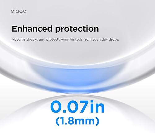 Miniatura 4 de elago Clear Case Compatible with AirPods Pro 3 Case Clear Cover - Lanyard Included, Strap Included, Reduced Yellowing, Shockproof, Full Protection,