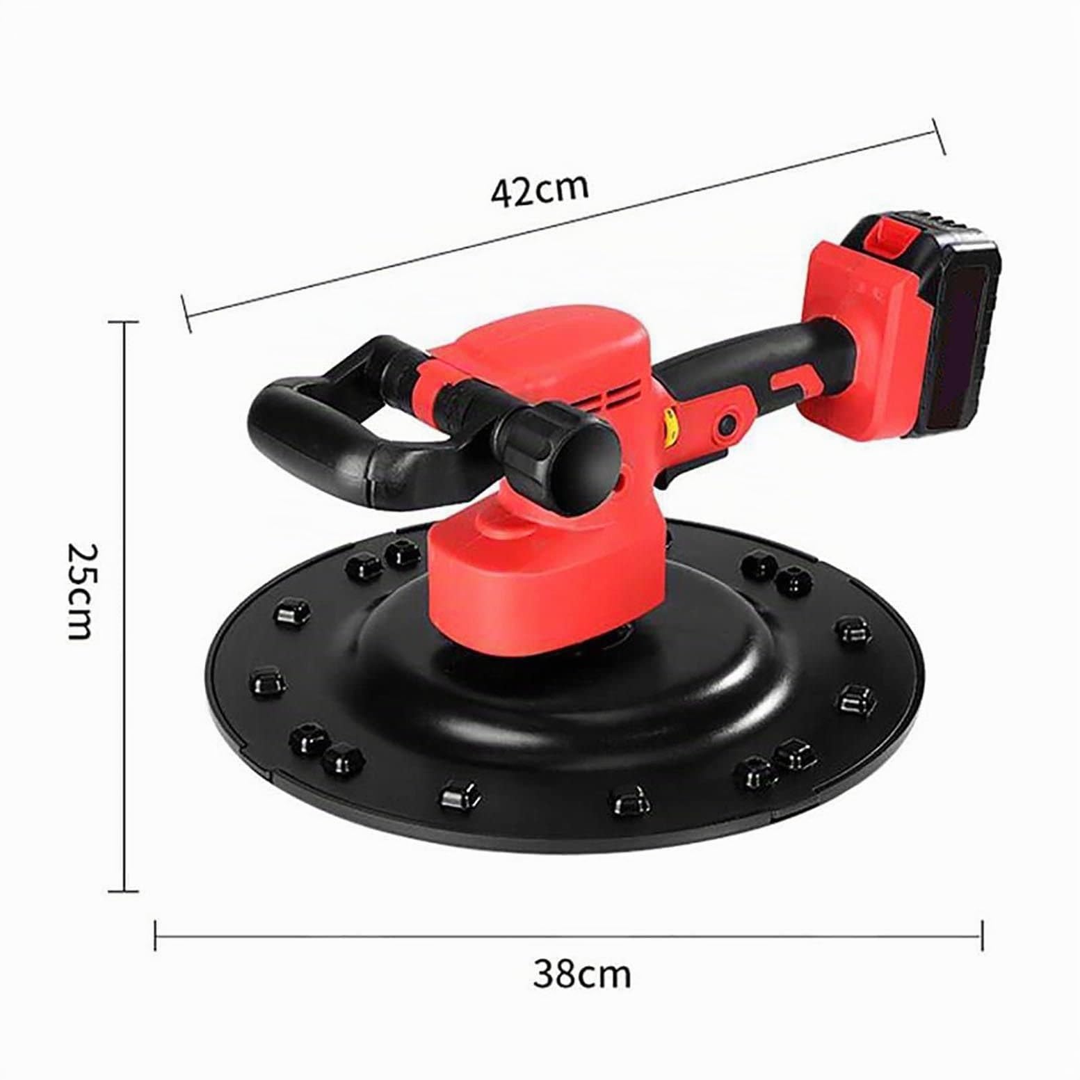 Cazzuola Elettrica per Cemento E Cemento con Batteria al Litio Senza Spazzole, 48v 1680w Cazzuola per Pavimenti in Cemento Manuale Muratori Cazzuola per Intonaco Strumento,2X2500MAH