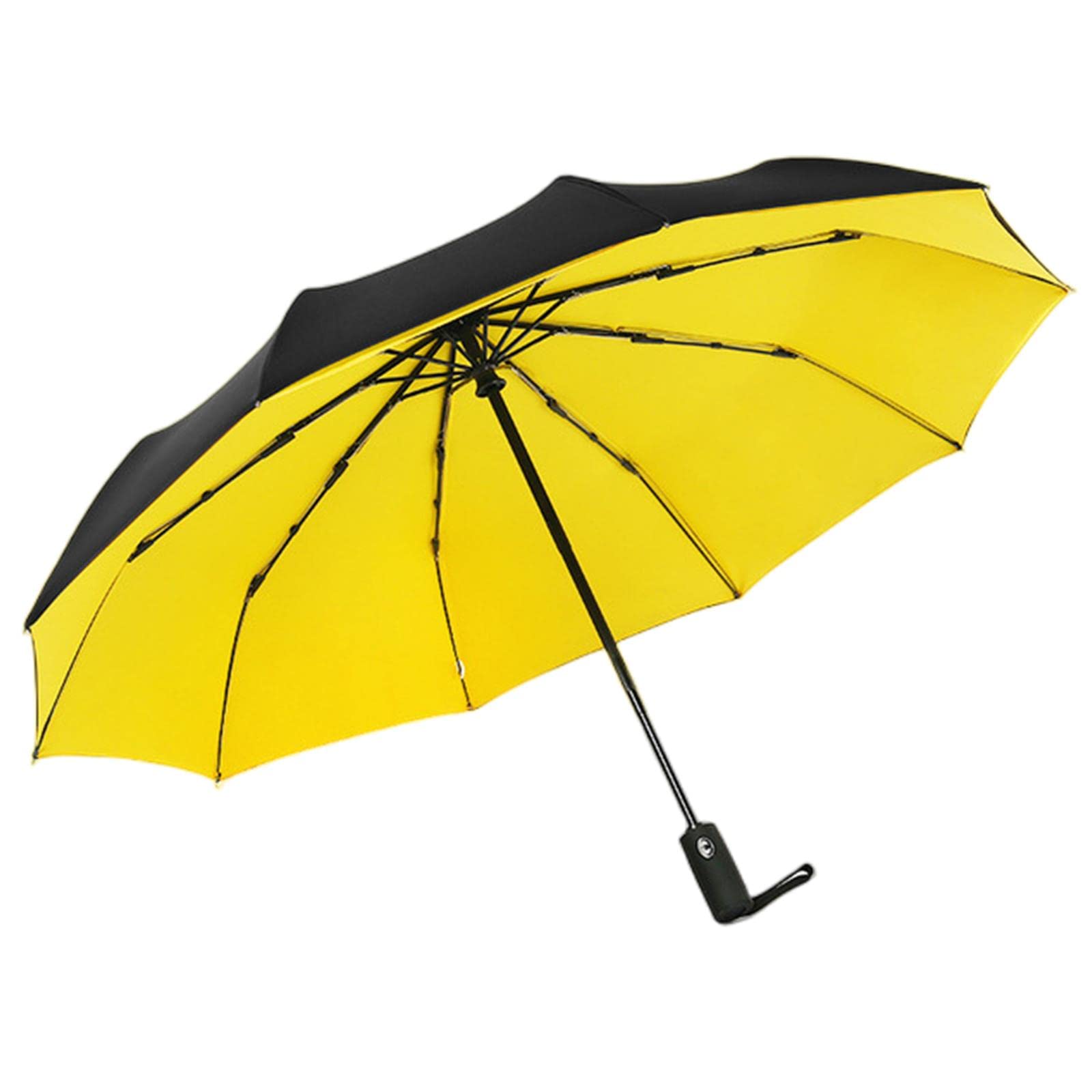 HIHELO Parapluie double couche coupe-vent entièrement automatique pour homme et femme - Parapluie pliable commercial grand cadre durable