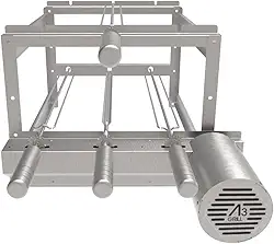 Churrasqueira Giratória Tradicional para 3 Espetos Inox (Inox Motor Direito)