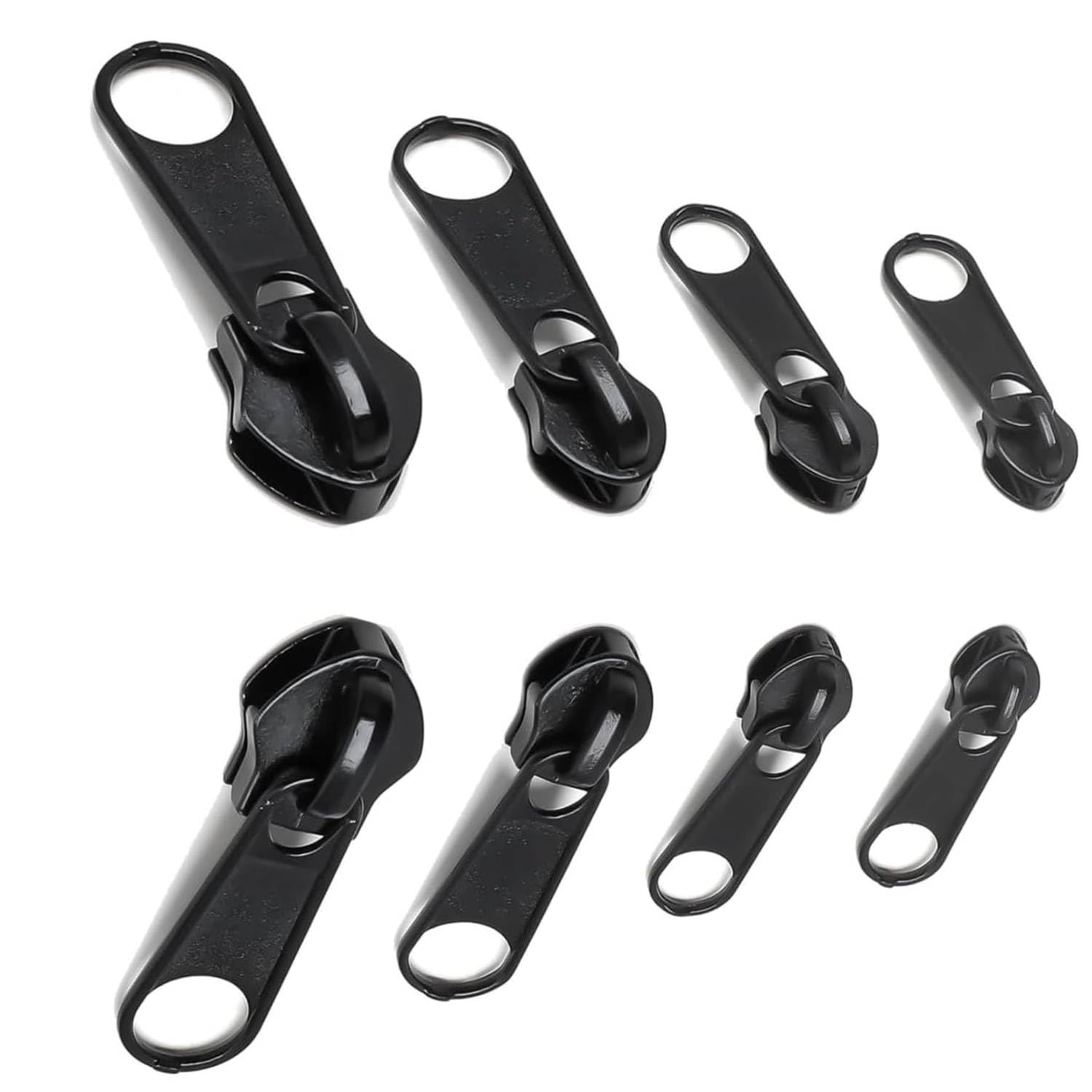 JOYVOX 8Pcs Durable Zipper Pull Replacement Set - Universal Zinc Alloy Zips, Easy DIY Repair Kit for Bags, Jackets, Tent, Detachable Zip Repair Kit
