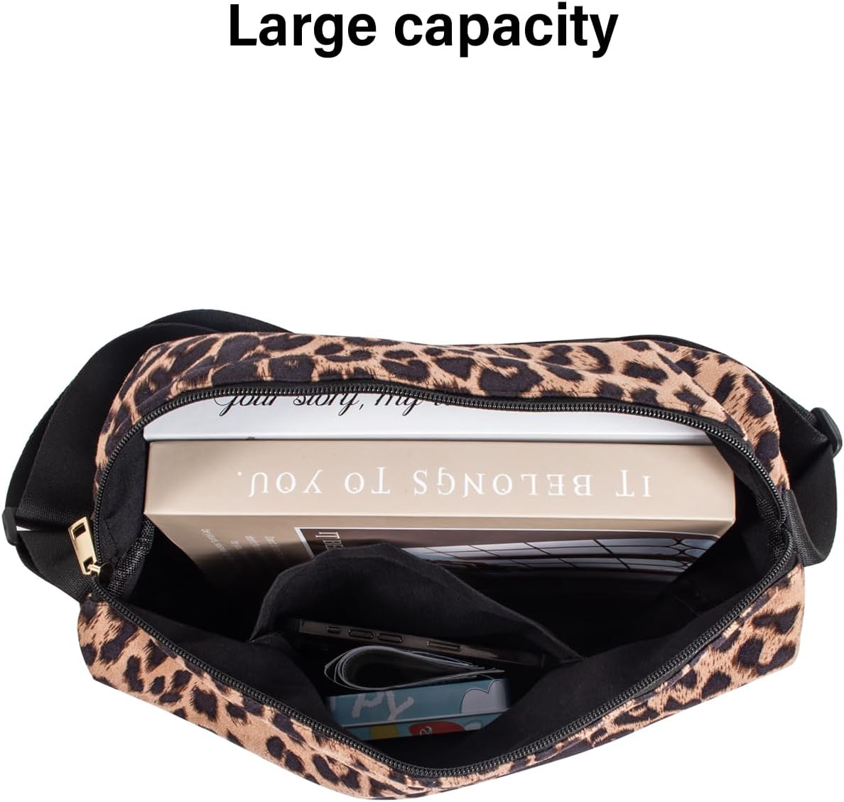 Leopard Shoulder Bag Soft & Lightweight Large Tote Purse Handbag Travel Satchel Gift for Women