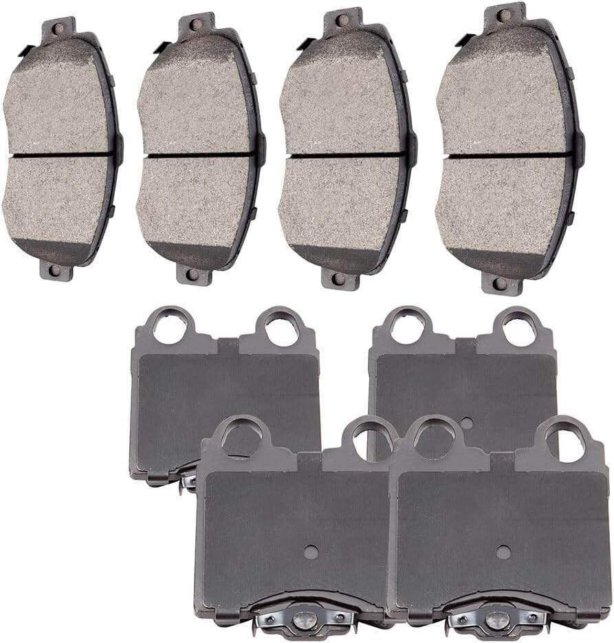 ECCPP D619-7495 D771-7638 Front & Rear Ceramic Disc Brake Pad Set Fit For Lexus GS300 1998-2005,For GS400 1998-2000,For GS430 2001-2005,For IS300 2001-2005,For SC430 2002-2010