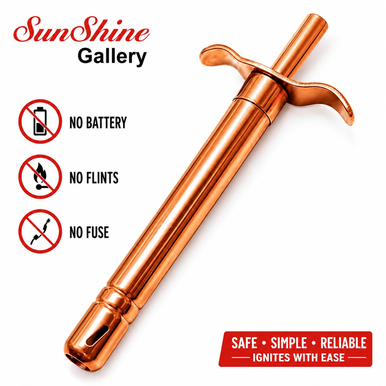 Spark Gas Lighter for Kitchen Use Restaurants Metal Gas Stove Lighter Regular Size Easy Grip Long Lasting, Rust Proof (Rose Gold, Pack of 1) — Amazon image 3