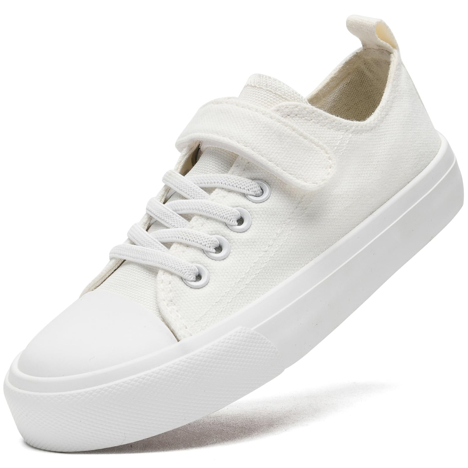 Zapatillas de lona para niños y niñas, transpirables, informales, de moda, sin cordones, con gancho y bucle