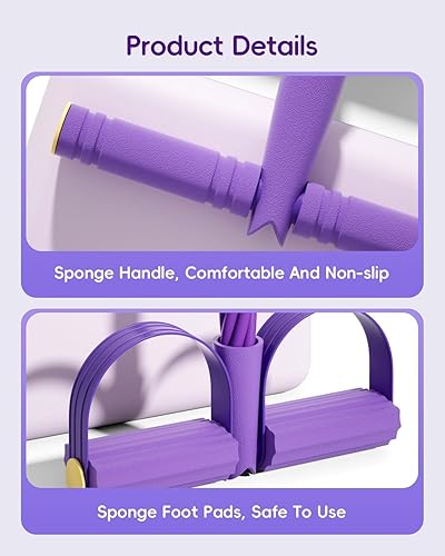 Miniatura 3 de Cuerda de tensión multifunción, banda de resistencia elástica de 6 tubos para yoga, cuerda de tensión de látex natural, equipo de fitness, para