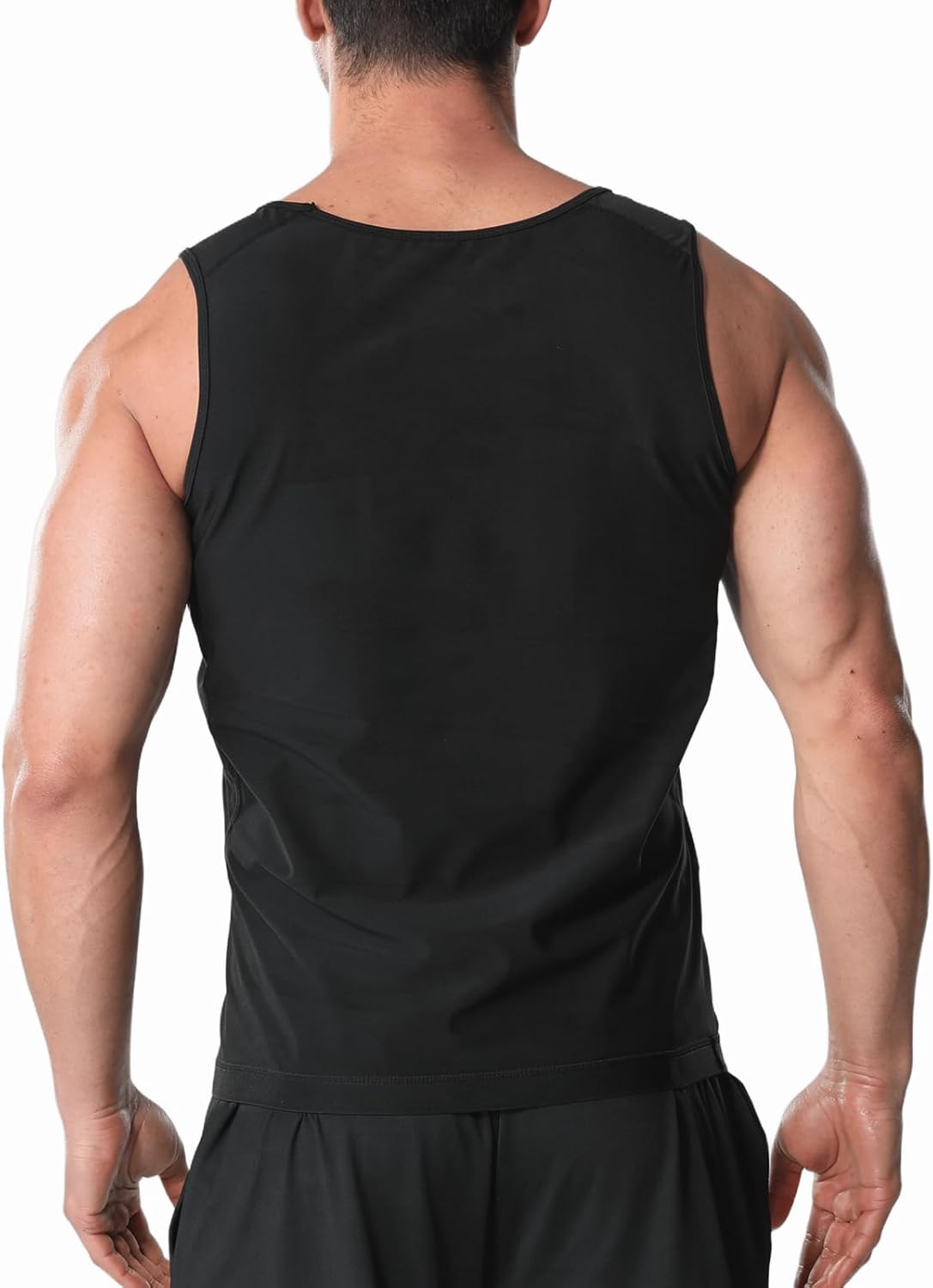 Sauna Vest for Men Waist Trainer Sauna Shirt Sweat Heat Trapping Sleeveless Shirts Weight Loss Workout Shapewear Top - Image 2
