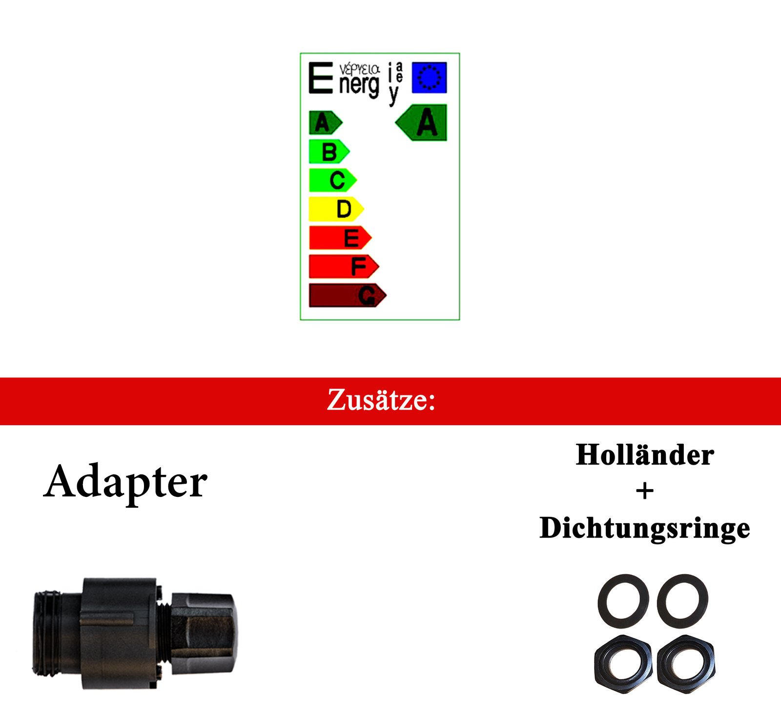 HST | Pompe de chauffage haute efficacité | Pompe de circulation | HST EP 25-40/130 mm | Hauteur de refoulement 4 mètres