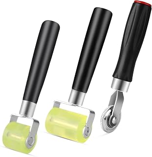 Pack of 3 Rubber Rollers, Silicone Pressure Tool, 3 mm / 30 mm / 50 mm Rubber Rolle…