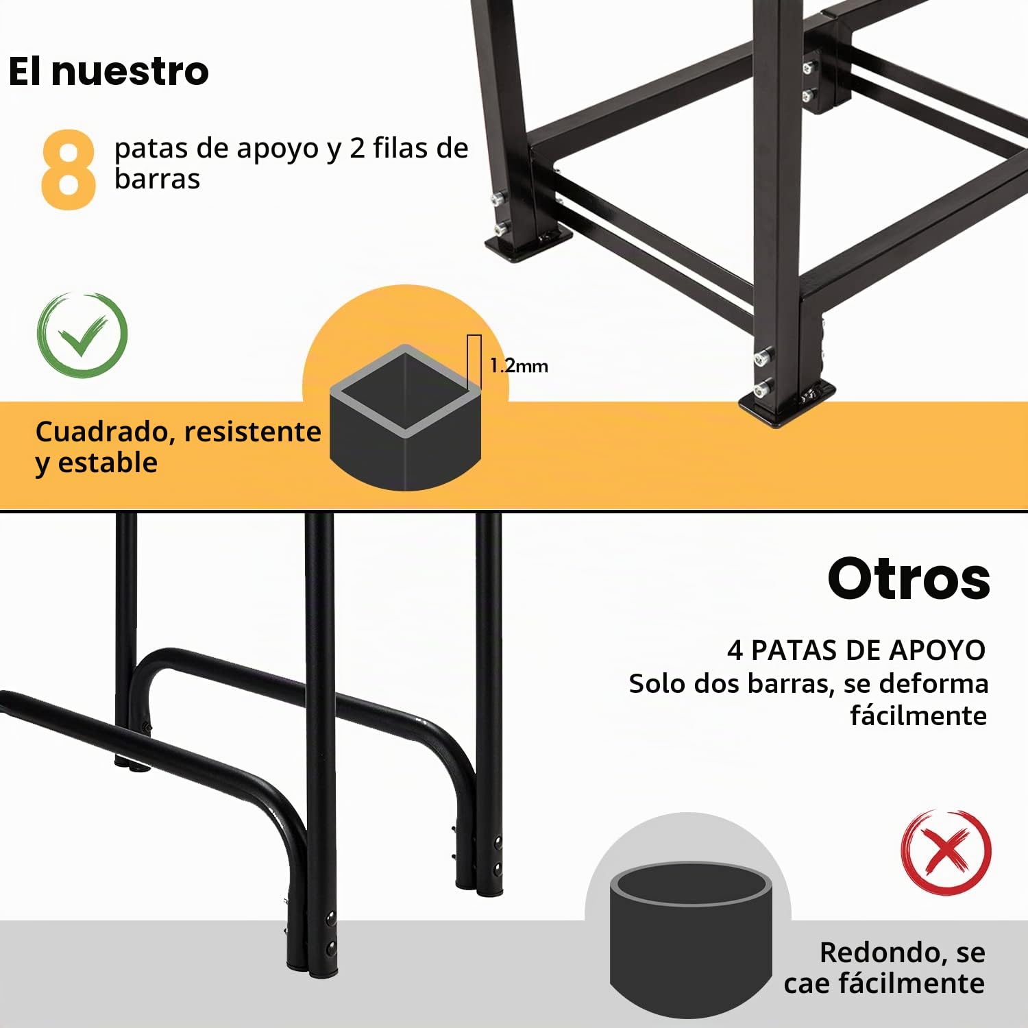 NALONE Estante de leña para exteriores con cubierta y bolsa de transporte, estante de soporte cuadrado resistente con cubierta impermeable para chimeneas, hogueras (Negro 4FT)