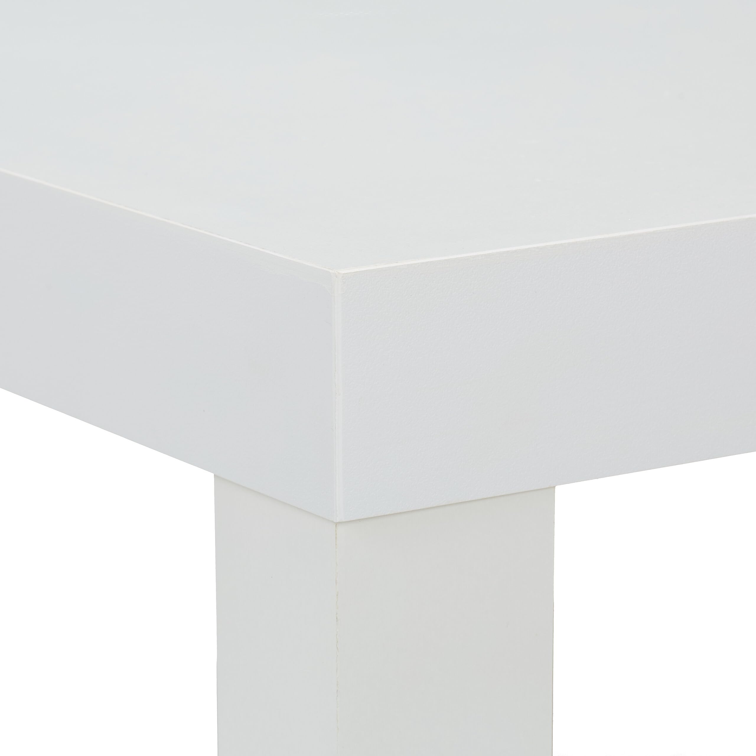 Relaxdays Tavolino da Salotto, Tavolo Basso da Divano Soggiorno, Mobile in MDF Sofà, HLP: 45x79x55 cm, 2 Ripiani, Bianco