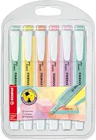 Marca Texto Stabilo Swing Cool, 57.7500, Estojo Com 6 Cores Tons Pastel, Stabilo