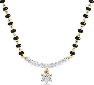 kuberbox 14KT Yellow Gold Diamond Anandmayi Tanmaniya Pendant for Women-picture-13