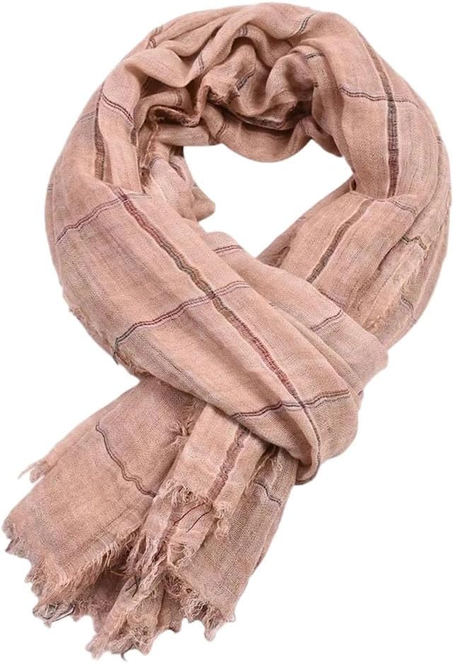 Cotton Linen Men Scarf Tie-Dye Striped Scarves Men's Winter Scarves Casual Male Shawl