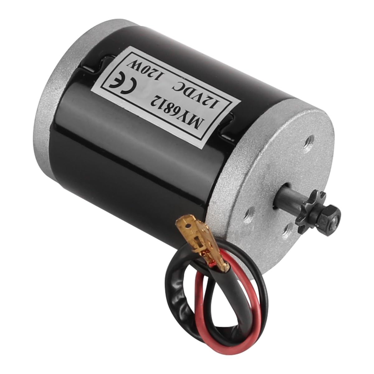Moteur à courant continu à balais 12 V 120 W MY6812 Moteur électrique pour scooters électriques et vélos électriques avec système d'entraînement par courroie synchrone