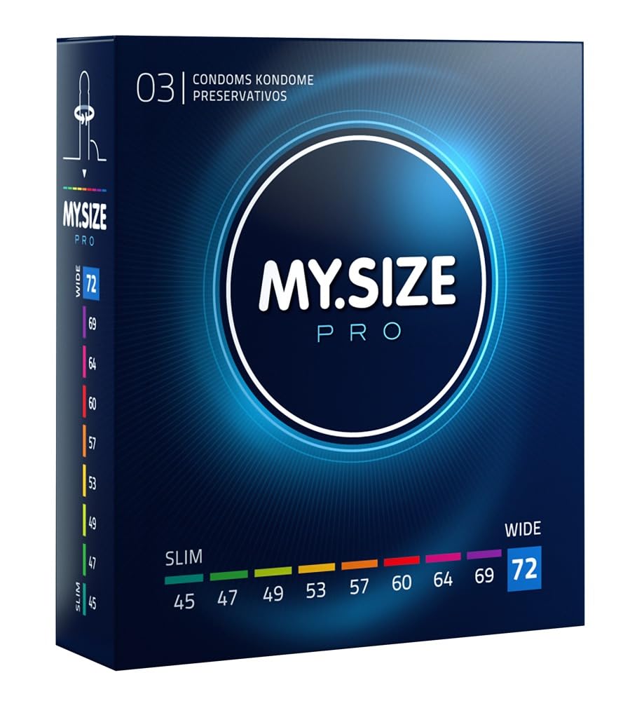 My Size PRO Condom 8, 72 mm, XXL, 3 Condoms - Perfect fit and a Suitable for Everybody