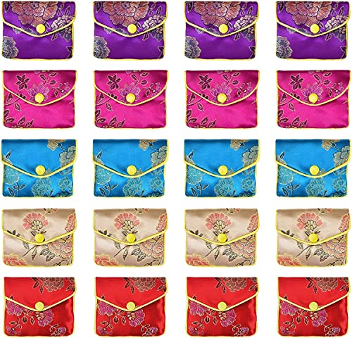 Bi-Sonic Lee 10 Pcs Embroidered Silk Purse Pouch Brocade Coin Gift Bags Zipper Jewelry Pouch Gift Bags (Silk) #TOP1