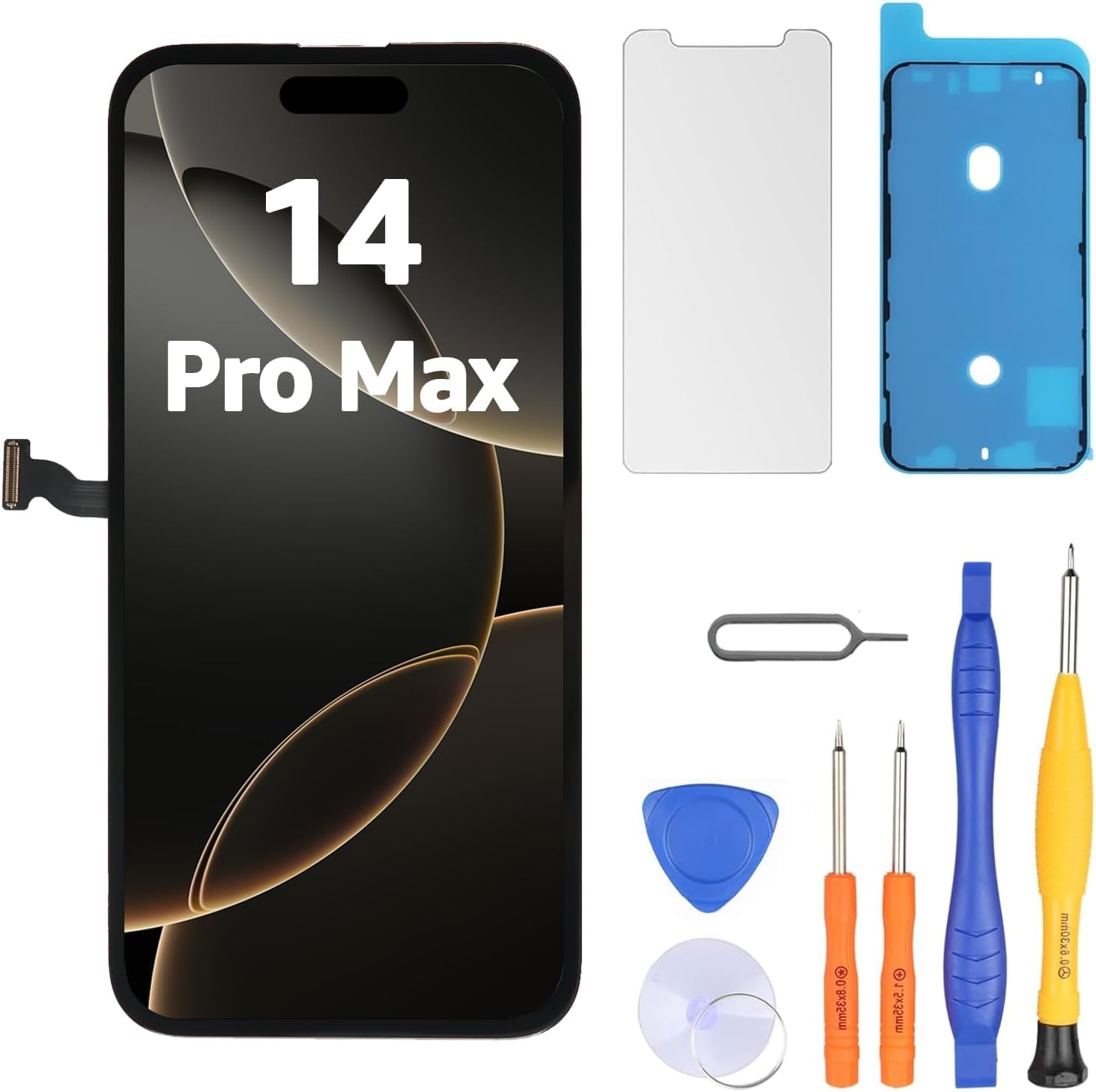 LL TRADER Display für iPhone 14 Pro Max LCD 6.7" Bildschirm Ersatz FHD Touchscreen 3D Touch Digitizer Rahmen Montage und Reparaturkits 2026