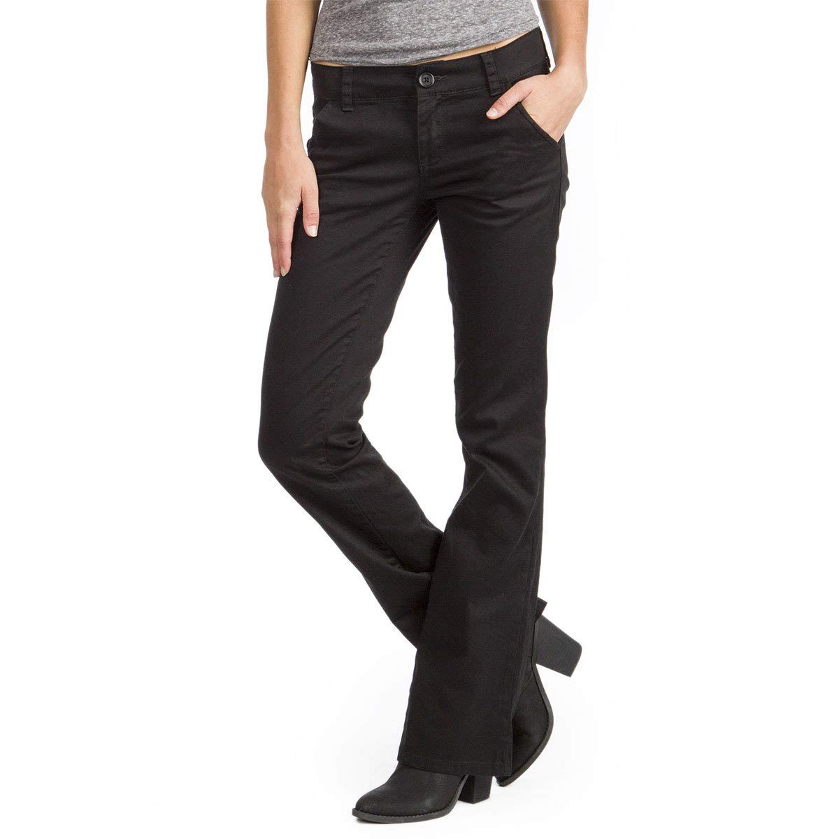 UNIONBAY Damen Stretch-uniform-Bootcut-Arbeitshose Hose, Schwarz meliert, 45