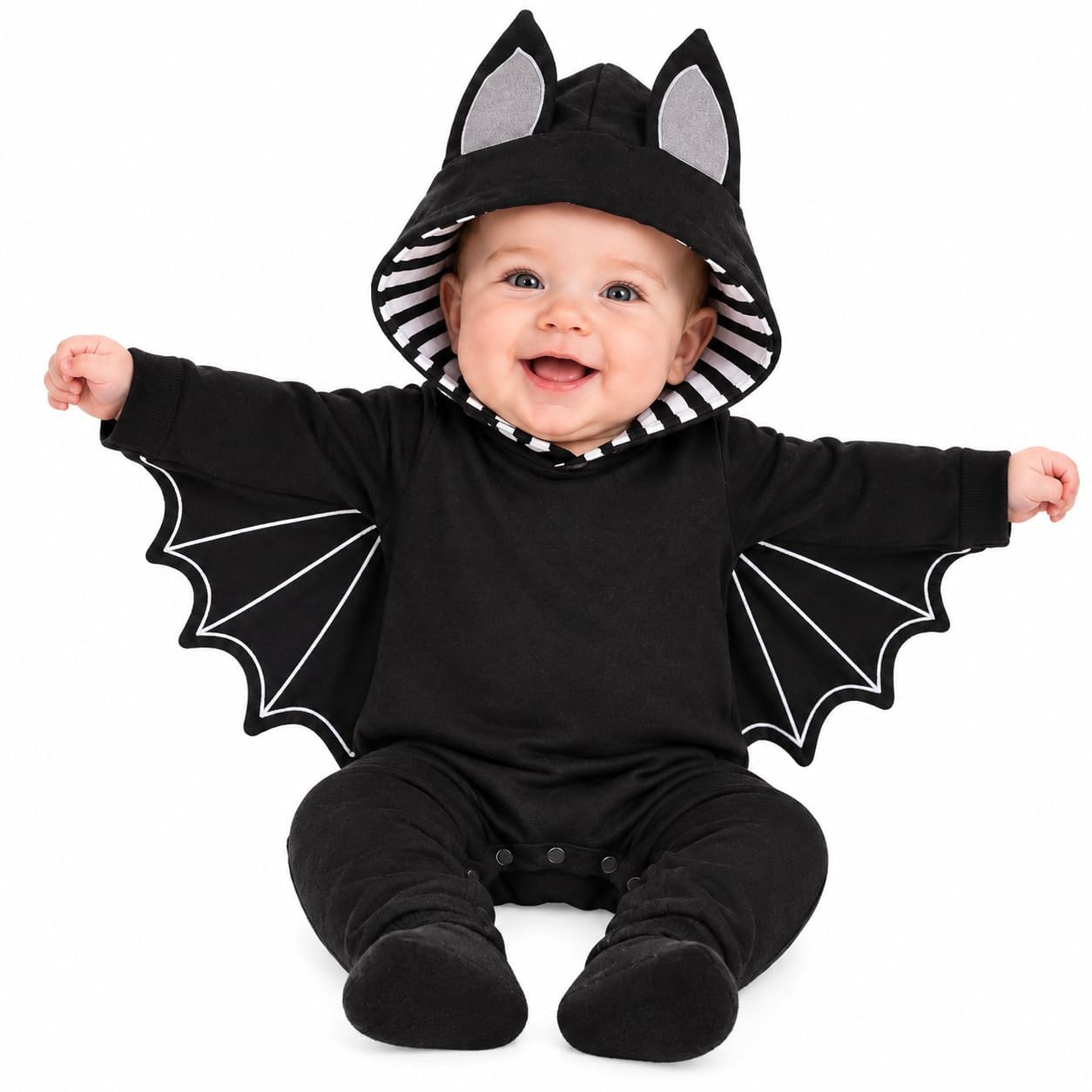 Baby Bat Costume Newbom Halloween Costume Romper with Hat 0-24 Months