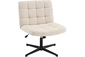 Furnimart No-Wheels Swivel Criss Cross Desk Chair