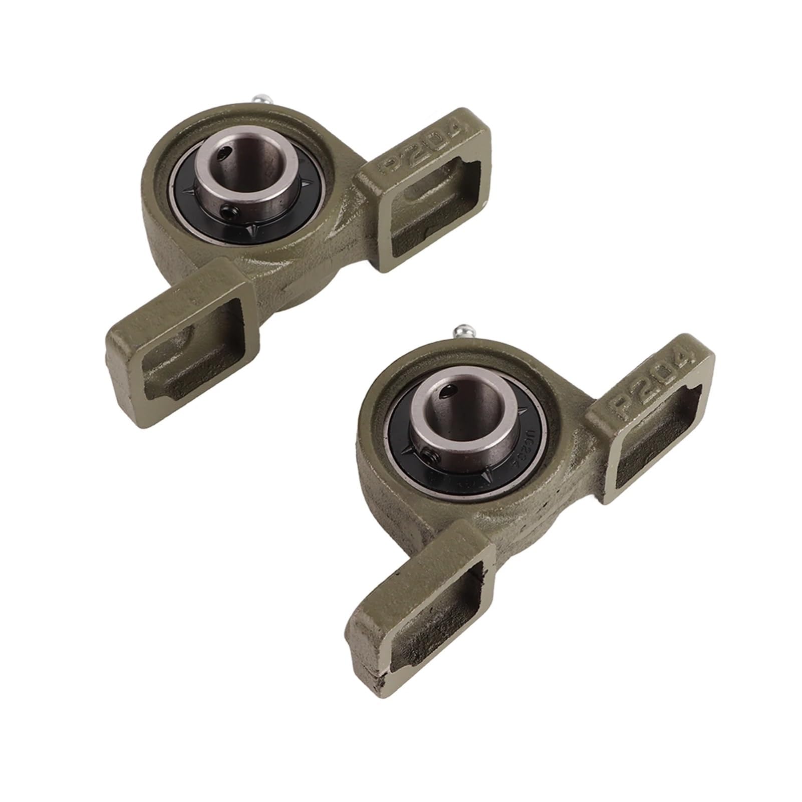Rodamientos pequeños, 2 piezas, 12-80 mm de diámetro, rodamiento de bolas de dos pernos, carcasa de bloque de almohada, rodamiento de autoalineación, soporte de eje, rodillo esférico(UCP205 25 mm)