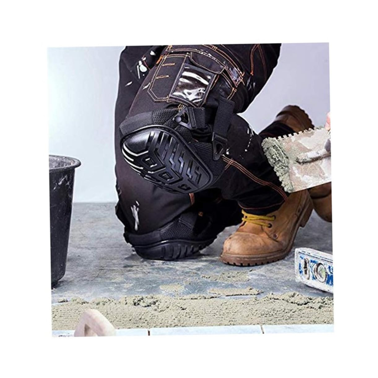 Ciieeo Hard Shell Knee Pads for Work with Wear-resistant Hard Pads, Protective Kneepads for Gardening and Construction Labor, 1 Pair Ergonomic Support Brace