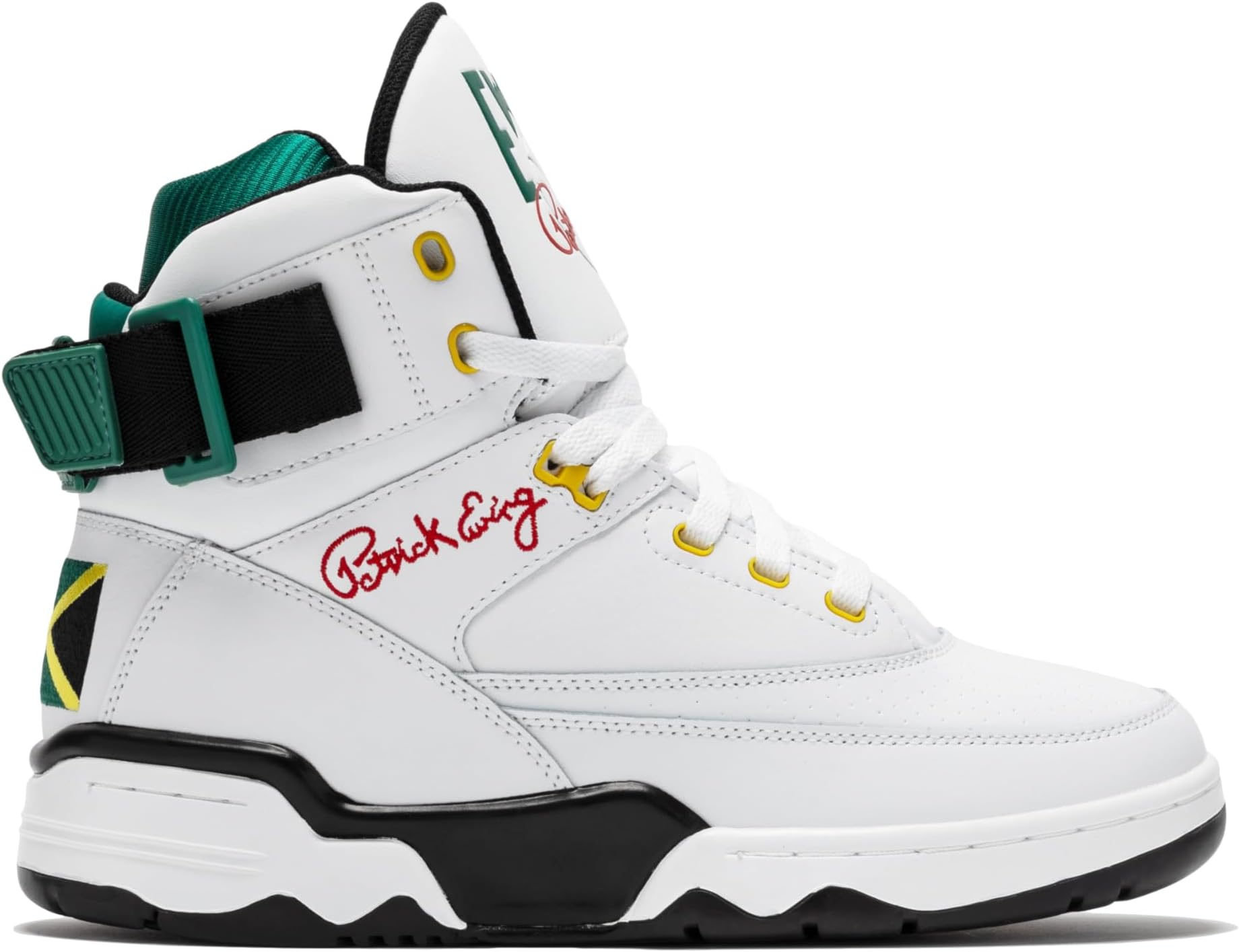 PATRICK EWING ATHLETICS 33 HI OG White/Black/Green/Yellow JAMAICA 1EW90014-112