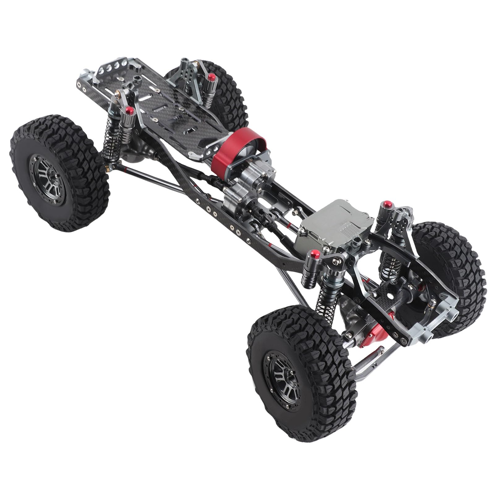 Zestaw ramy samochodu RC ze stopu aluminium z włókna węglowego z oponami, zestaw rozstaw osi 313mm dla AXIAL SCX10