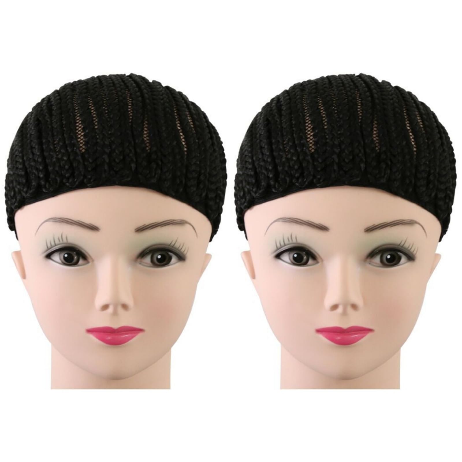 Healeved Elastic Crochet Wig Cap 7.9X5.9 Inch Soft Stretch Dome Net for Braiding Wigs Secure Fit Hair Styling Accessory