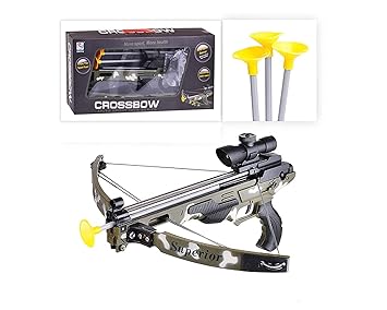 IRIS Bow and Arrow Crossbow Toy Sniper and Soft Foam Bullet with Manual Launch for Children's Safety, Multicolor