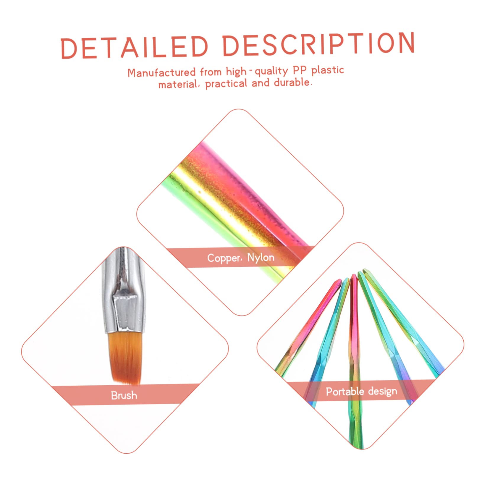 FRCOLOR 24pezzi Per Nail Art Professionali Per Manicure e Decorazioni Unghie Per e Versatili
