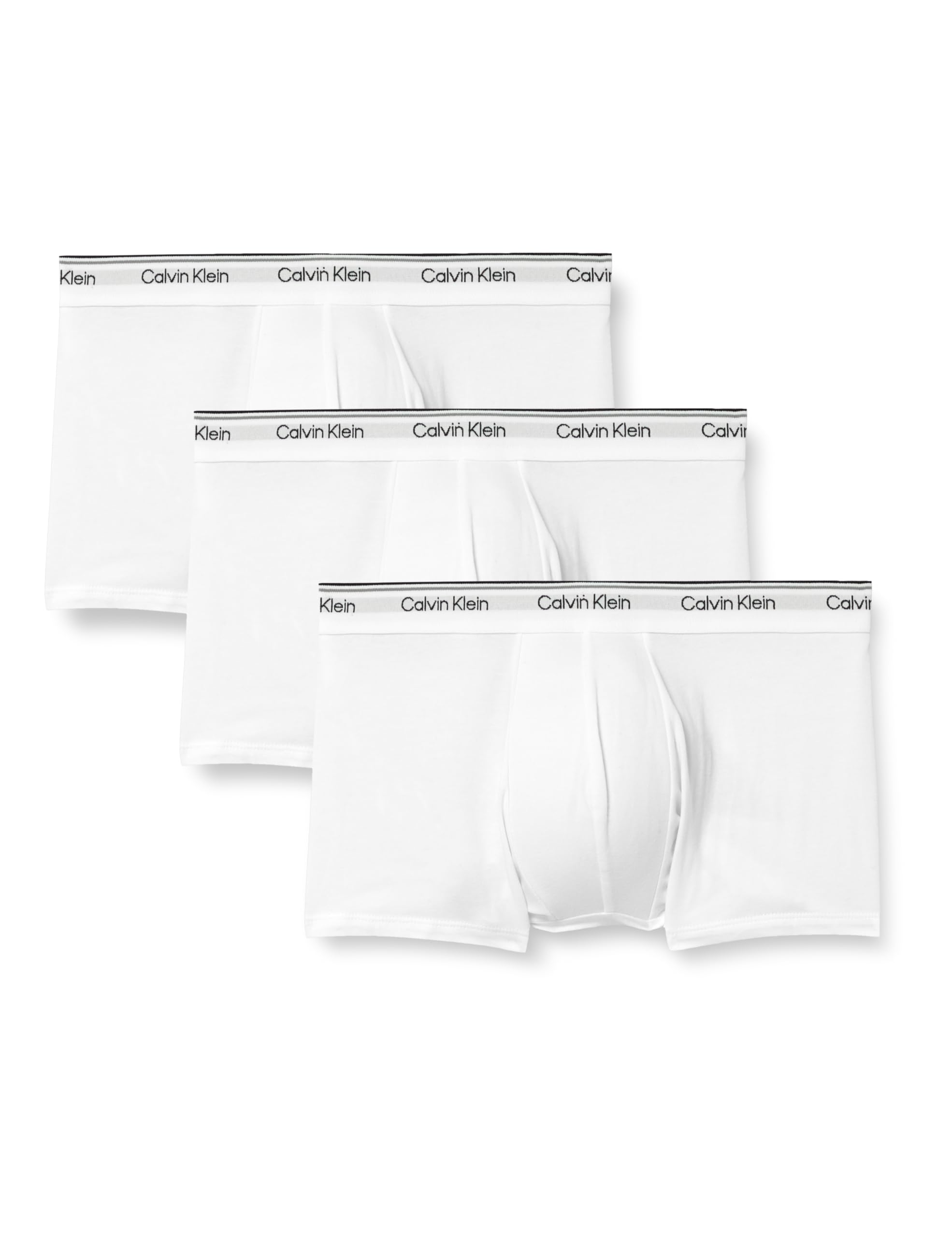 Calvin Klein LOW RISE TRUNK 3PK Low Rise Trunk Men's, WHITE (WHITE), L