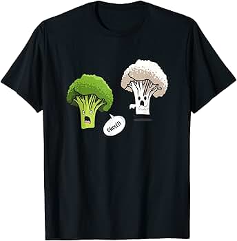 肉とブロッコリーイラストTシャツ Ilustrata 男性 ブロッコリー プリント Tシャツ | SHEIN JAPAN
