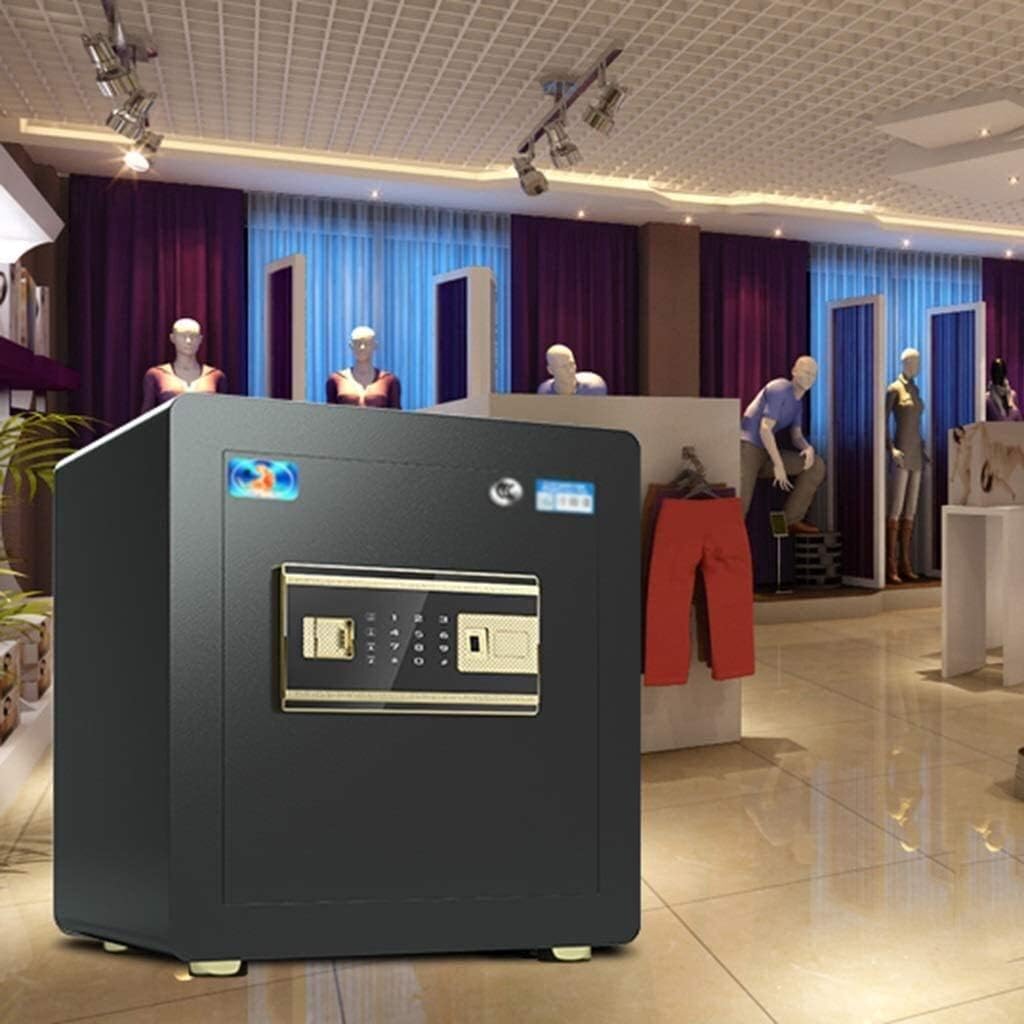 Diversion Wall Safes Electronic Home Small Fingerprint Smart Cabinet Office Anti-Prying Password Anti-Theft (Color Black, Size * 40cm) Safe