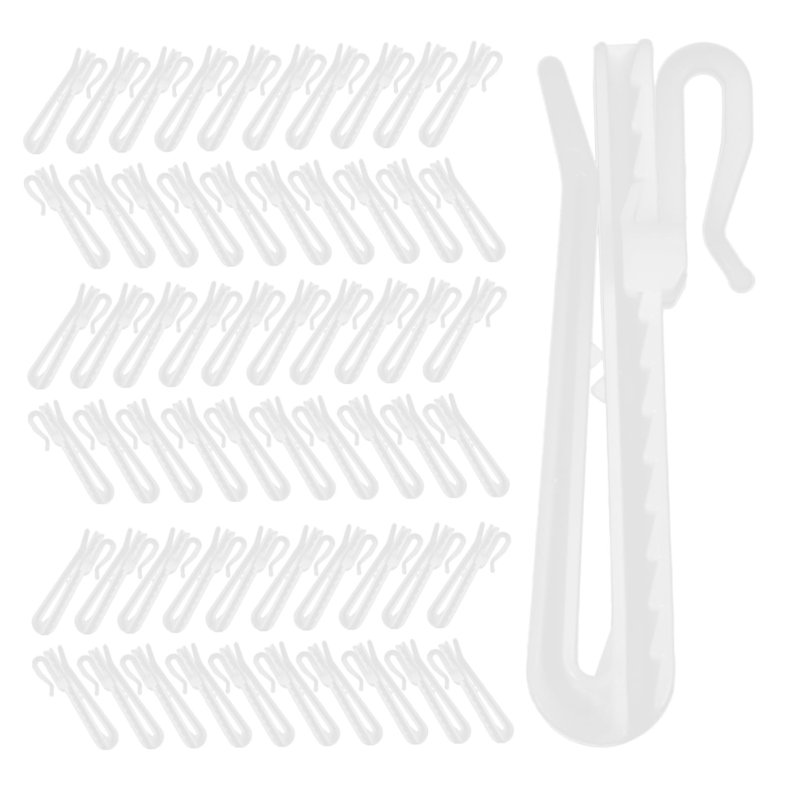 Ciieeo 100Pcs Adjustable Curtain Hanger Clips Plastic Curtain Hooks for Home Decoration Design for Shower and Drapery Use Easy Installation Rustproof Performance