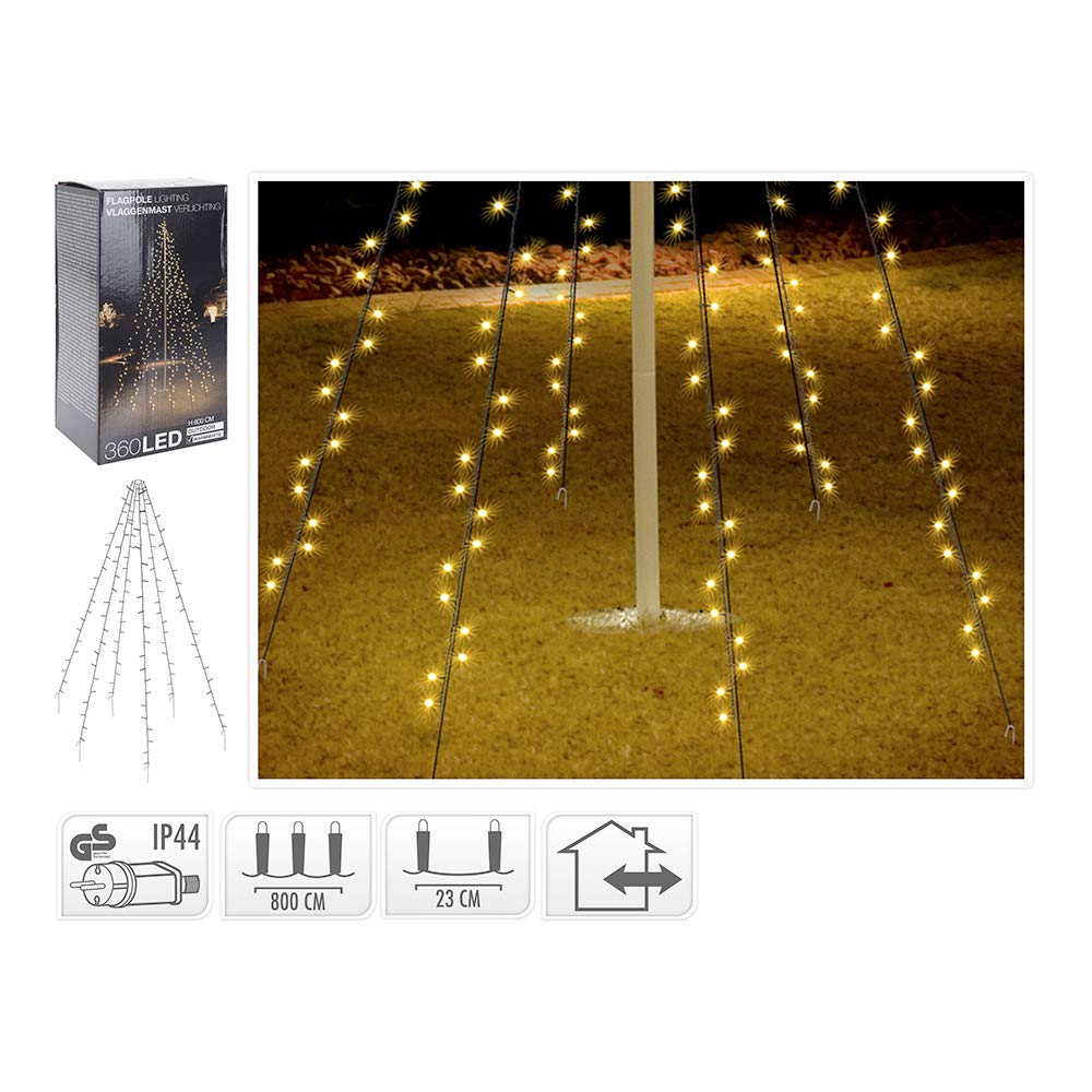 Rideau extérieur 360 LED blanc chaud pour sublimer vos fêtes de jardin