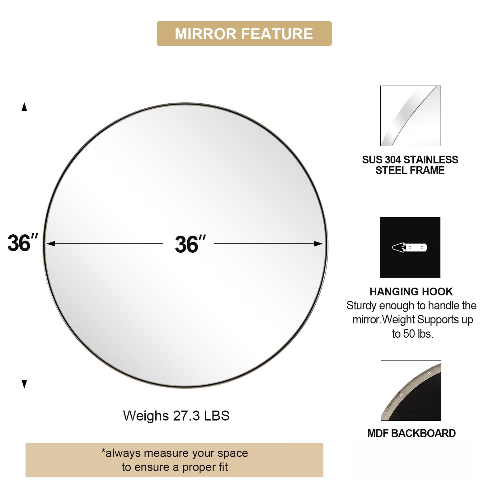 What Size Round Mirror for 36 Inch Vanity: Expert Tips