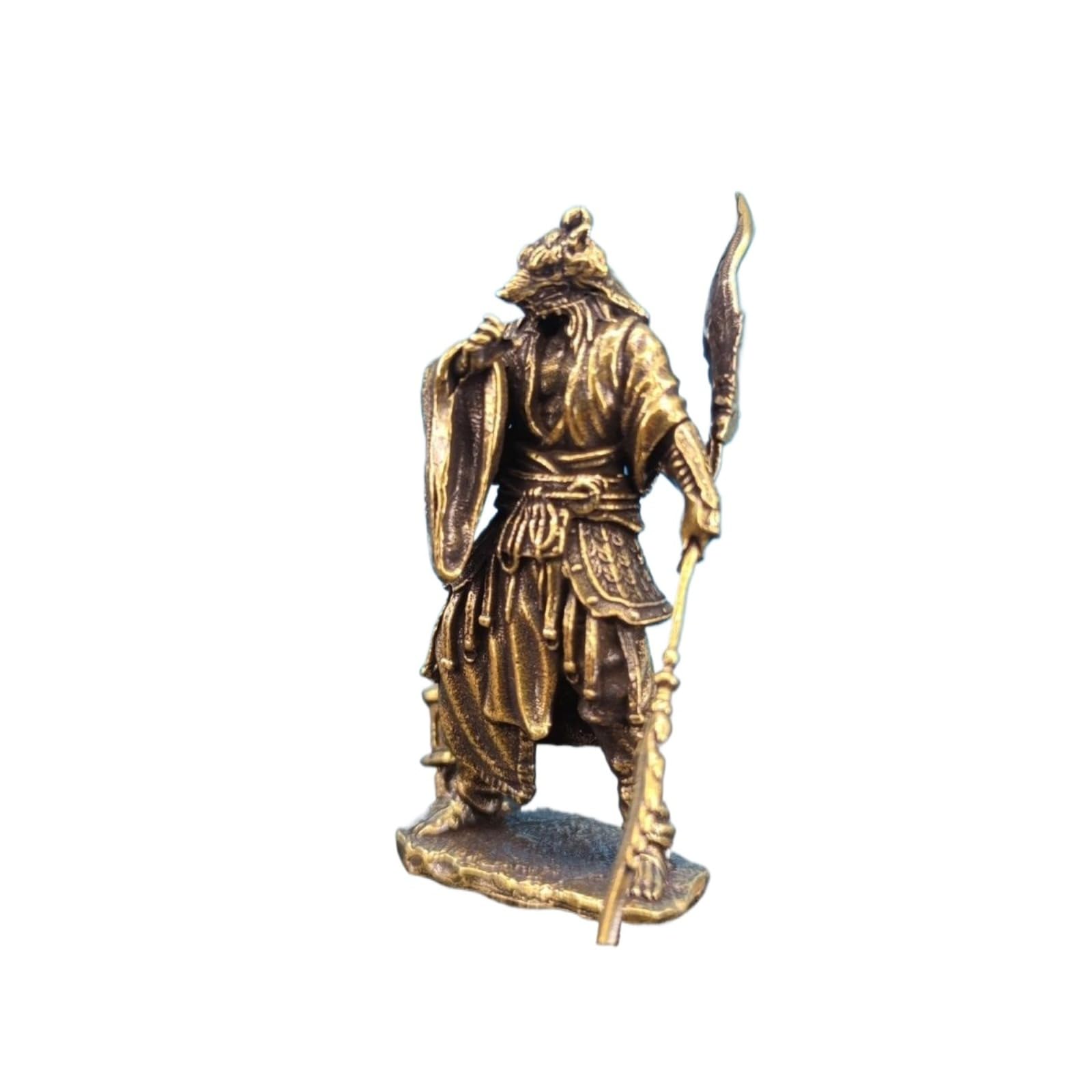 NGDFGR Brass Wolf Demon Miniature Statue Home Micro Landscape Bonsai Ornament, Perfect Shelf Desktop Decoration And Paperweight Collecting Figurines