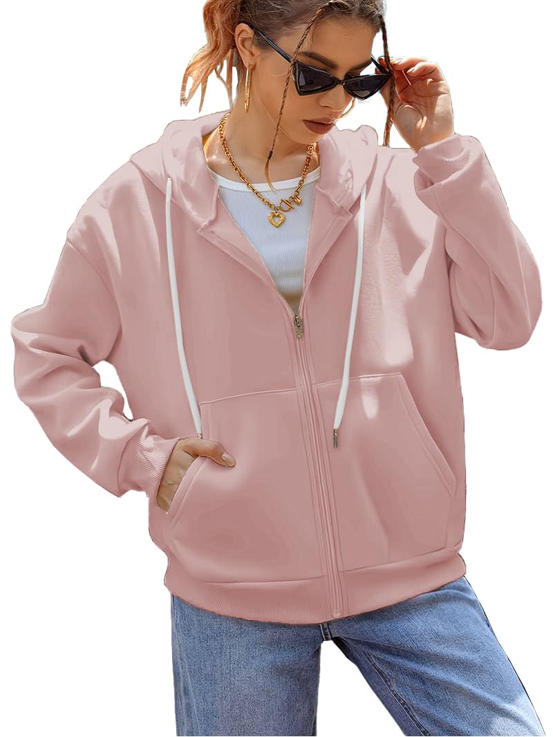 Oversized Solid Hoodie Sweatshirt for Women | Comfortable Hooded Sweatshirt for Winters