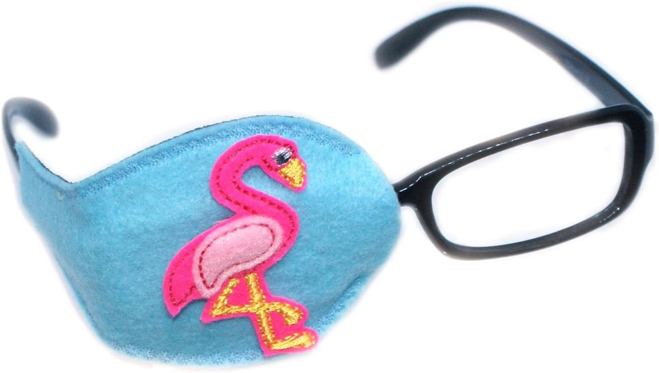 Kids and Adults Orthoptic Eye Patch For Amblyopia Lazy Eye Occlusion Therapy Treatment Flamingo Design